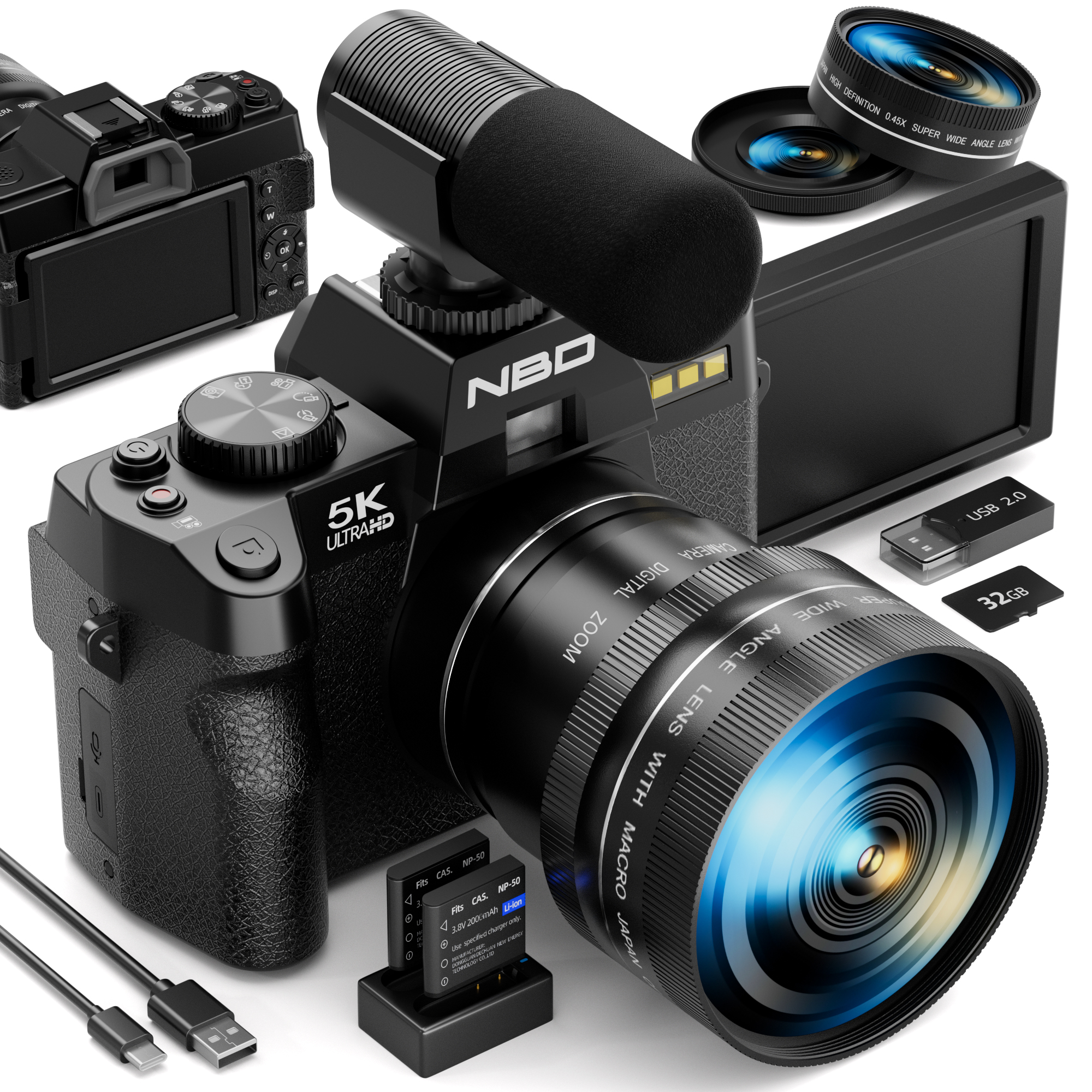 Japanese Lifestyle Apps - NBD 5K 48MP Digital Cameras for