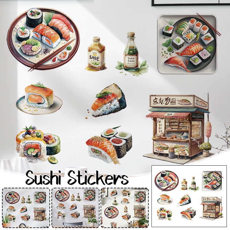 Japanese Food Sushi Sticker 3D - Japanese Restaurant Lifestyle incelemesi ve fiyatı